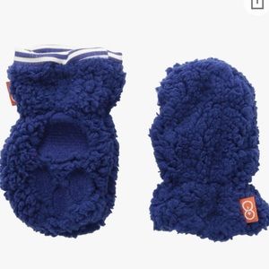 Magnificent Baby blue Magnetic Smart Little Bear Fleece Mittens
